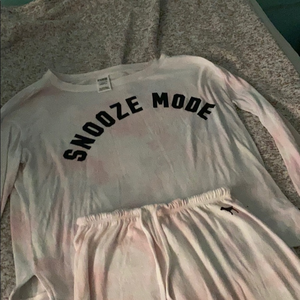 a cute pink pajama set